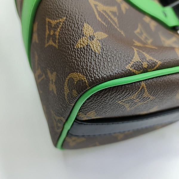 KEEPALL 25 Monogram Coated Canvas Brown