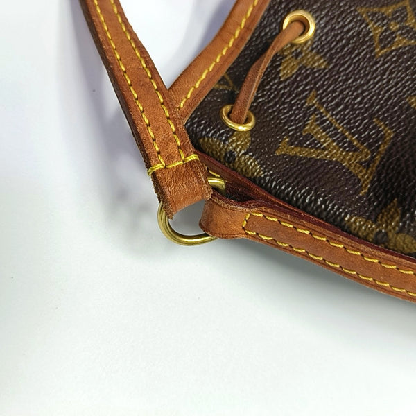 NÉONOÉ Nano Monogram Coated Canvas Brown