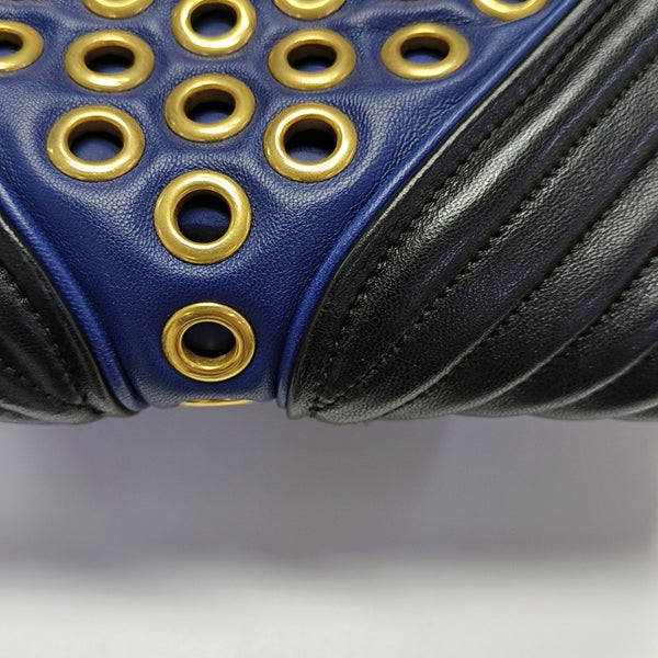 Zipper Wallet Quilted Lambskin Black