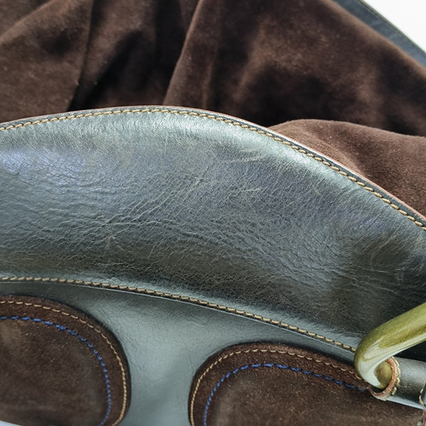 Calfskin Top Handle Bag Brown