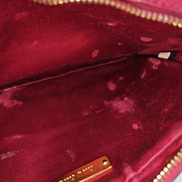 Quilted Lambskin Shoulder Bag Red