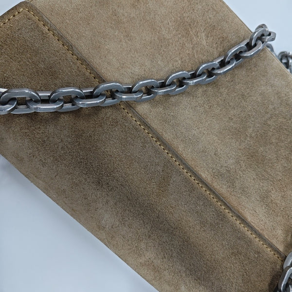 Suede Shoulder Bag Brown