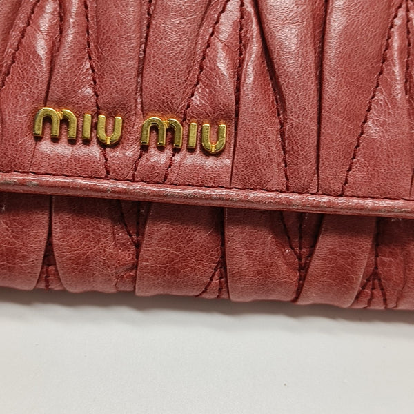 Quilted Lambskin Wallet Pink