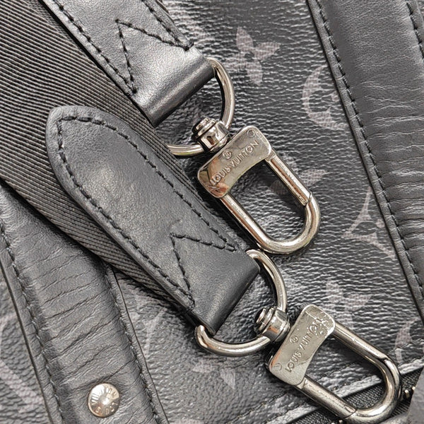 KEEPALL Monogram Coated Canvas Black