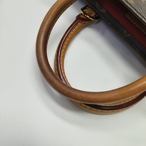 SAC PLAT BB Monogram Coated Canvas Brown