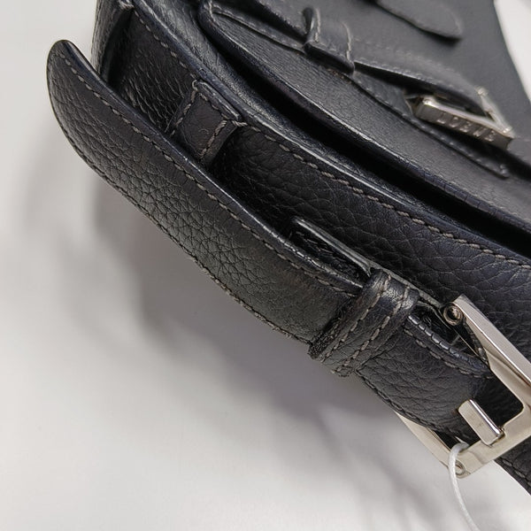 Calfskin Top Handle Bag Black