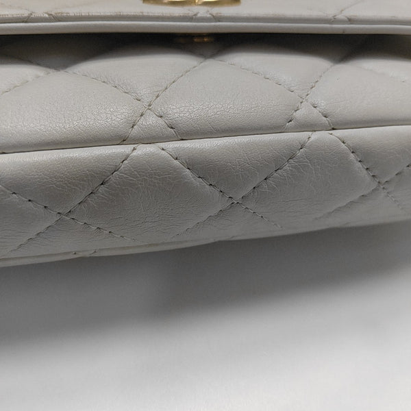 WOC Quilted Calfskin White
