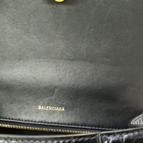 Hourglass S Calfskin Black