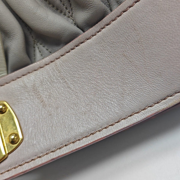 Quilted Lambskin Tote Bag Gray