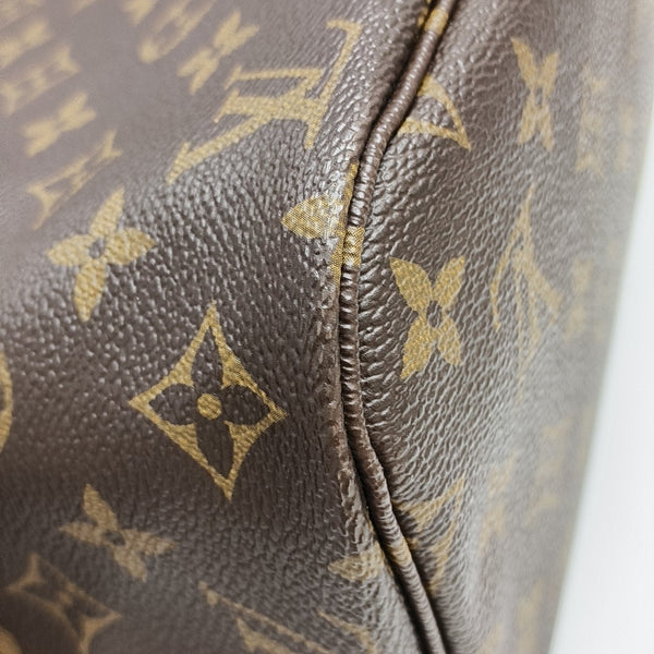 NEVERFULL MM Monogram Coated Canvas Brown
