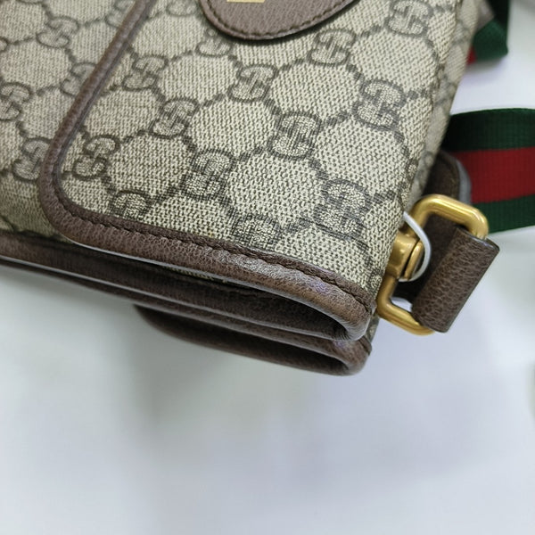 Neo Vintage Small Monogram Coated Canvas Beige