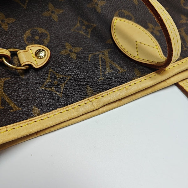 NEVERFULL MM Monogram Coated Canvas Brown