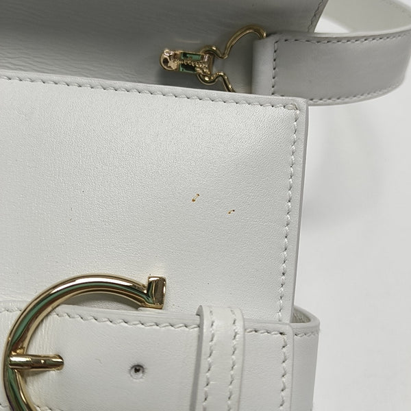 Calfskin Shoulder Bag White