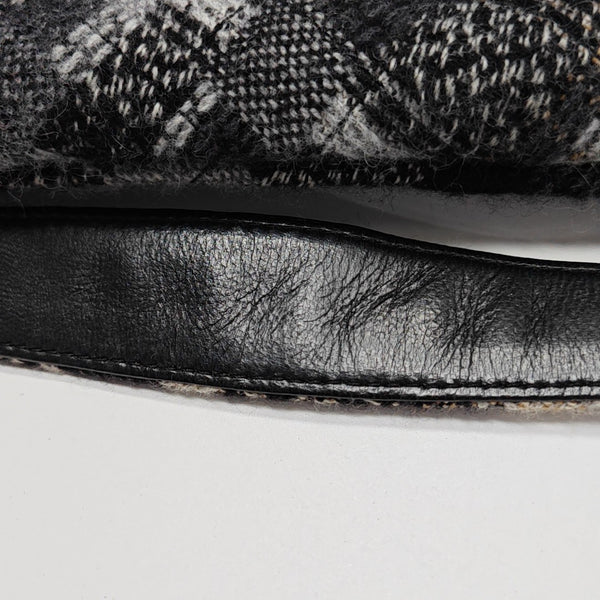 Quilted Fabric Shoulder Bag Gray