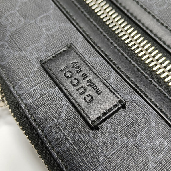 GG Imprime Small Monogram Coated Canvas Black