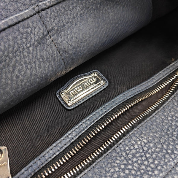Calfskin Tote Bag Blue