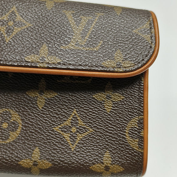 FLORENTINE Monogram Coated Canvas Brown
