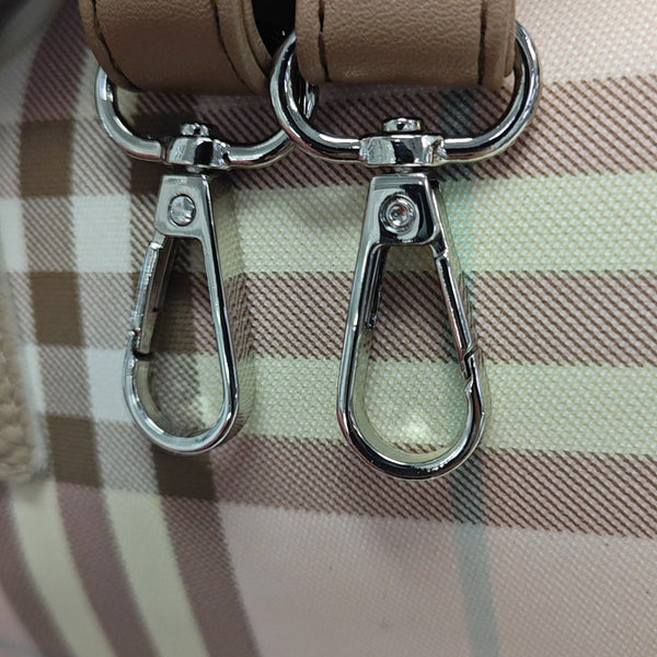 Coated Canvas Shoulder Bag Pink
