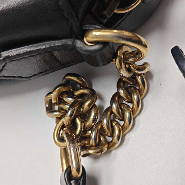 GG Marmont Small Quilted Calfskin Black