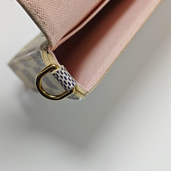 FÉLICIE Damier Azur Coated Canvas White