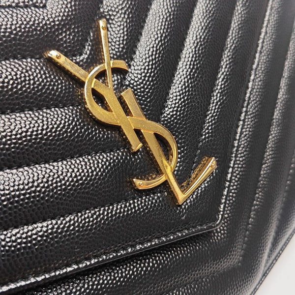 MONOGRAM Medium Chevron Calfskin Black