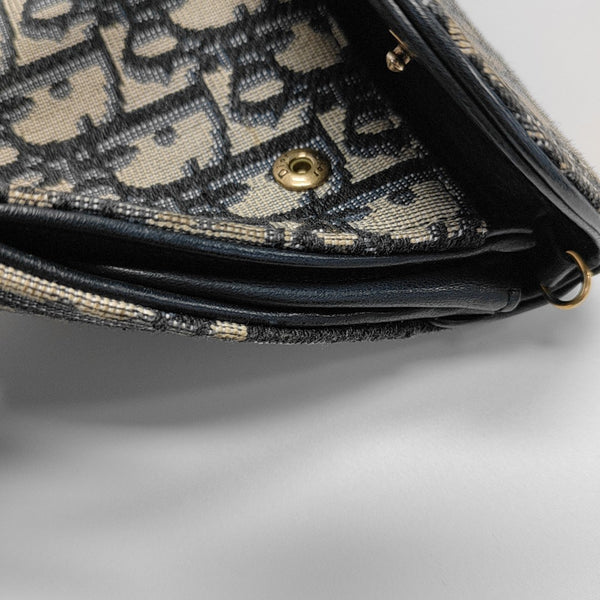 Authenticated pre-owned Saddle Small Oblique Canvas Blue - Shoulder Bag at Looply