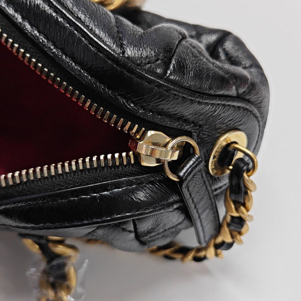Quilted Calfskin Shoulder Bag Black