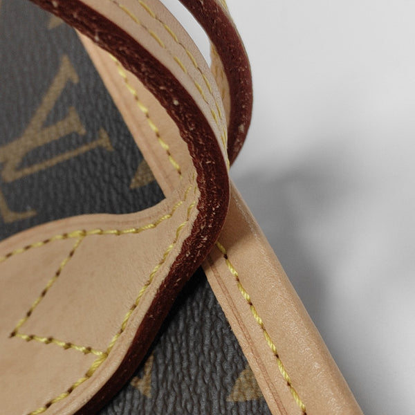 NEVERFULL MM Monogram Coated Canvas Brown