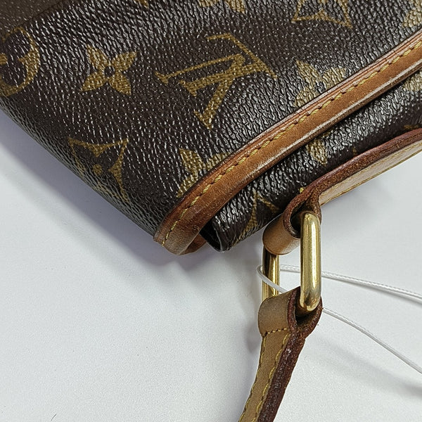MENILMONTANT PM Monogram Coated Canvas Brown