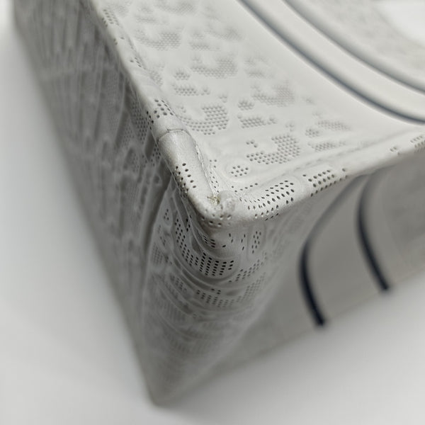 Book Tote Medium Oblique Calfskin White