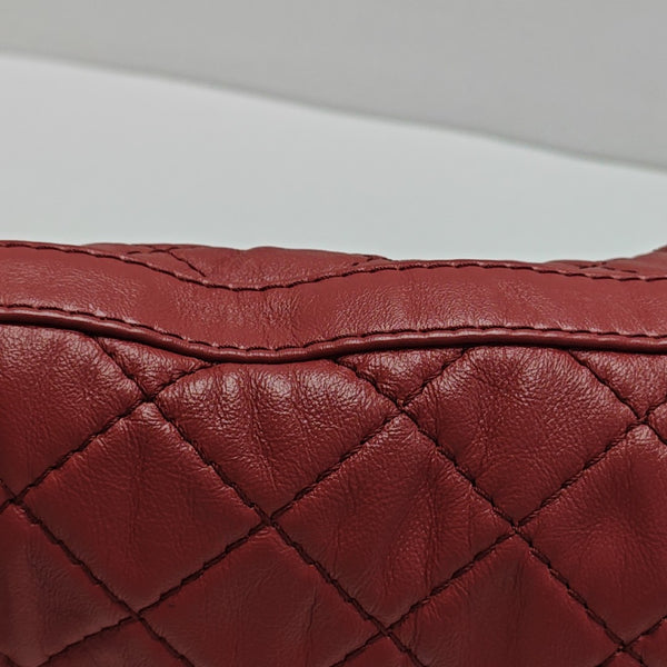 Quilted Calfskin Shoulder Bag Red