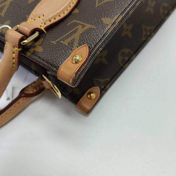 SAC PLAT BB Monogram Coated Canvas Brown