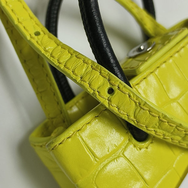 Shopping Bag Calfskin Yellow