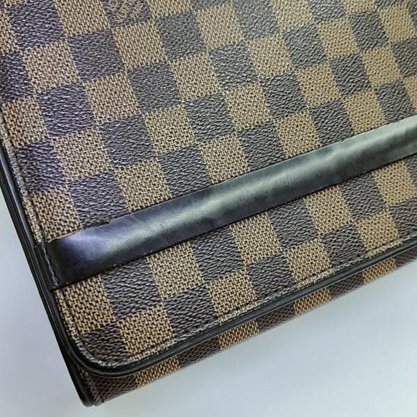 TRIBECA Damier Ebene Coated Canvas Brown