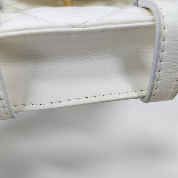 Quilted Calfskin Shoulder Bag Mini White