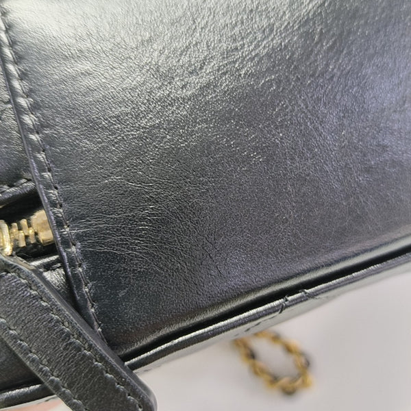 Quilted Calfskin Shoulder Bag Black
