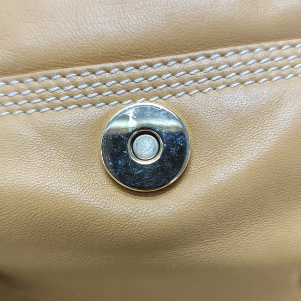 Leather Top Handle Bag Yellow