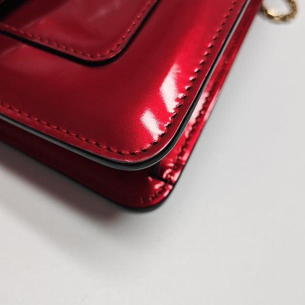 SERPENTI FOREVER Small Patent Leather Red