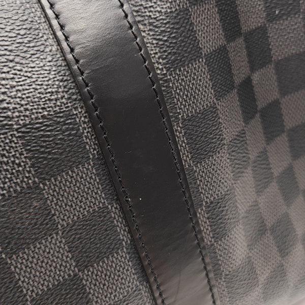 KEEPALL 45 Damier Graphite Coated Canvas Gray