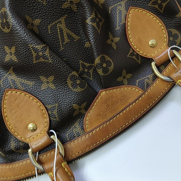 Monogram Coated Canvas Top Handle Bag Brown