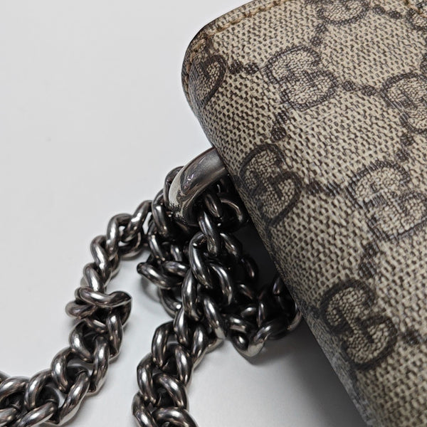 Dionysus Mini Monogram Coated Canvas Beige