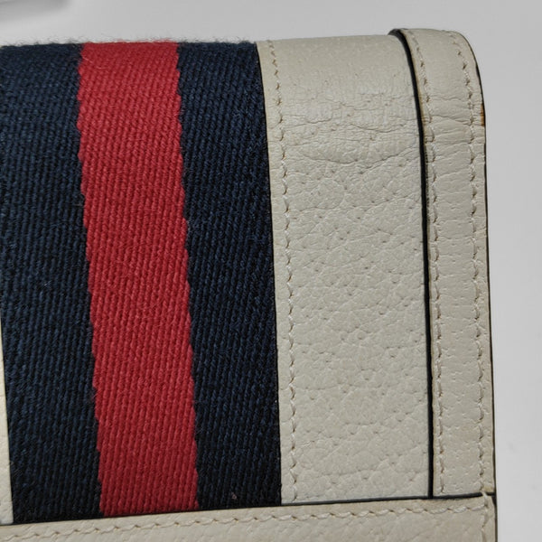 Ophidia Mini Calfskin White Wallet