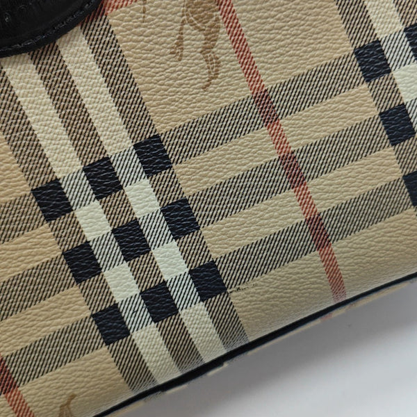 Coated Canvas Shoulder Bag Brown