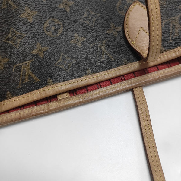 NEVERFULL MM Monogram Coated Canvas Brown