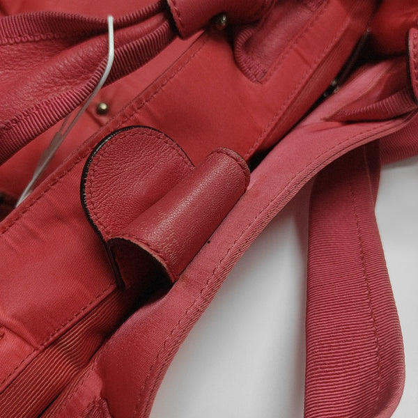 Nylon Top Handle Bag Pink