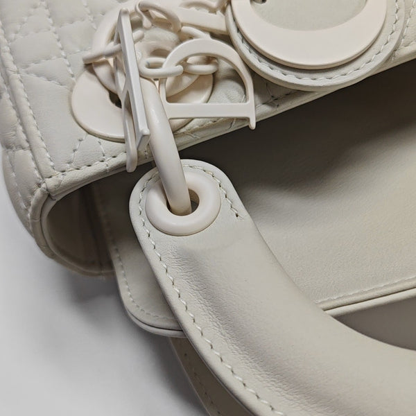 Lady Dior Mini Cannage Lambskin White