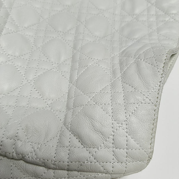 Cannage Lambskin Top Handle Bag White