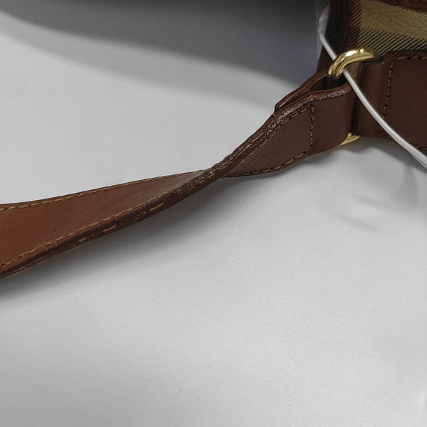 Coated Canvas Shoulder Bag Beige