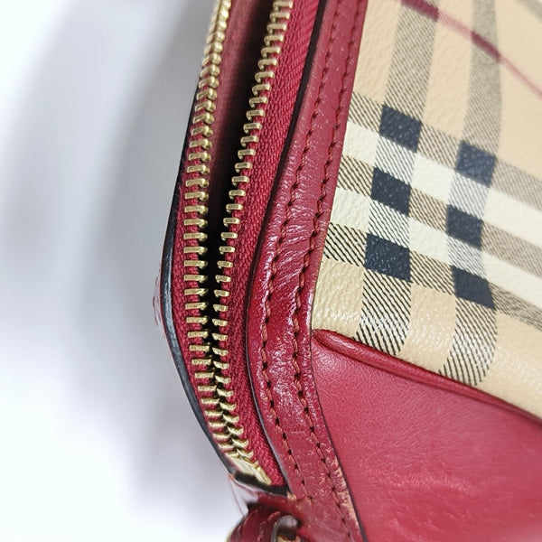Coated Canvas Crossbody Bag Beige