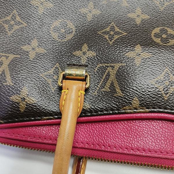 PALLAS MM Monogram Coated Canvas Brown
